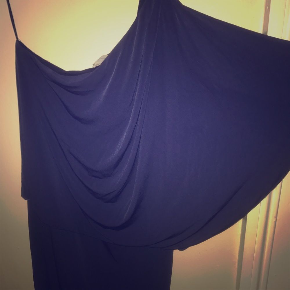 Blue One Shoulder strechy dress
